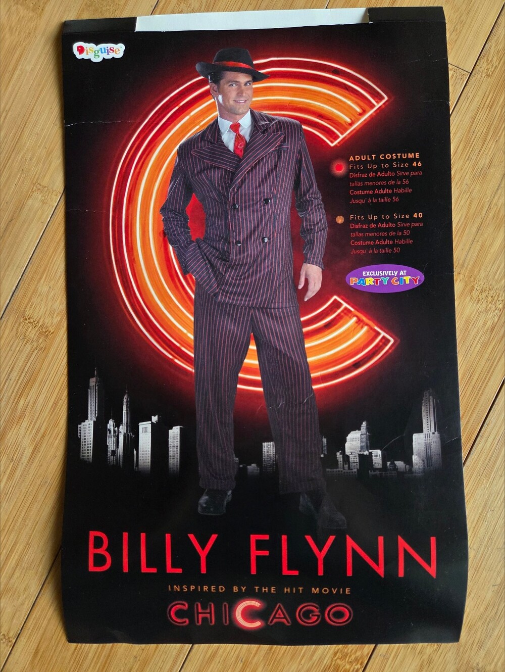 Zoot Suit Gangster Billy Flynn Chicago Men’s Pinstripe Suit Halloween Costume
